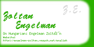 zoltan engelman business card